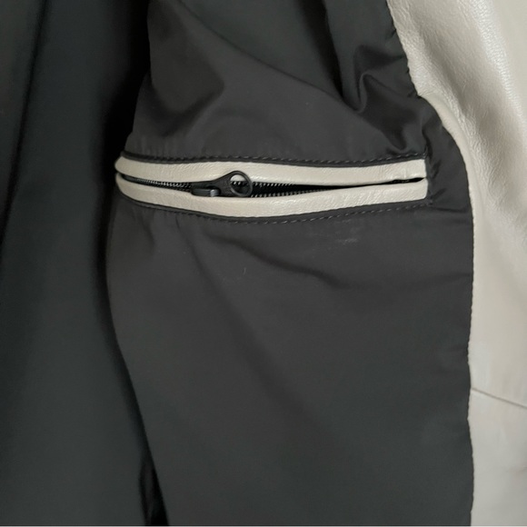 ⭐️HP⭐️MACKAGE GREY LAMBSKIN LEATHER BOMBER JACKET - Picture 11 of 16